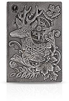 PORRASSO A5 Notizbuch Vintage Reisetagebuch Schönes Leder Wasserdicht Tagebücher Geprägt Notizblock Tagebuch Journal für Männer Frauen Mädchen Jungen 100 Blatt 21.5x14.5 CM Bunt Silber