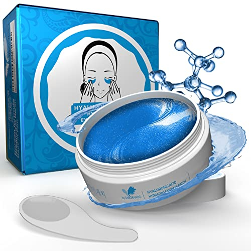 Korean Skincare 60 Stück Hyaluron& Kollagen Augenpads gegen Augenringe & Falten | Augenmaske mit Kollagen, Gesichtspflege gegen tränensäcke Feuchtigkeitsspendende Pads, Beauty Masken vitamin-E