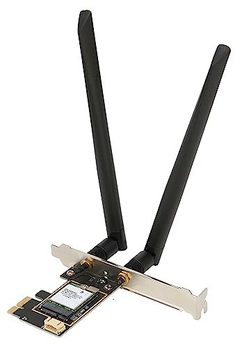 Bewinner Tarjeta PCIE WiFi 6E, Adaptador WiFi Bluetooth 5,2 para Escritorio, 1800Mbps 2,4 GHz 5Ghz Compatible con Tarjeta de Red Inalámbrica MU MIMO para 11