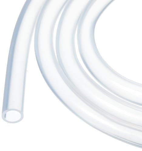 Rebower Tuyau en Silicone de 3 Mètres, 6 mm de Diamètre Intérieur et 8 mm de Diamètre Extérieur, Transparent, en Plastique Industriel pour Pompage, Vidange, Irrigation, Brassage, 1/4 Pouce