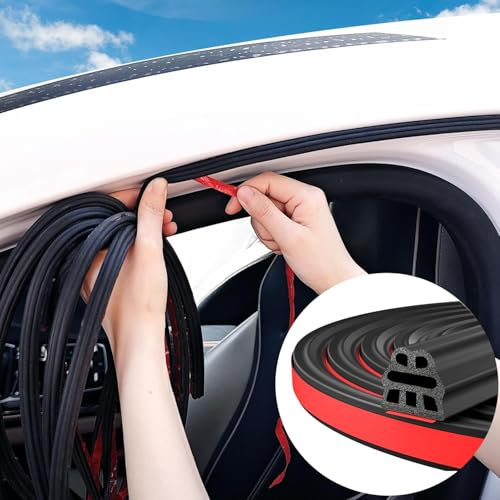 16M Auto Türdichtung Universal Selbstklebend Flexibel, Wasserdicht Dichtungsstreifen Dichtungsgummi,Gummidichtung Abdichtungsband für Türen & Fenster