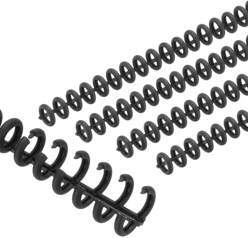PATIKIL 8.5mm(0.3) Spiral Binder Ring,20 Pcs 30 Rings 25 Sheet Capacity Comb Binding Spines for Binding Paper Sheets Notebook Calendar Picture Album, Black