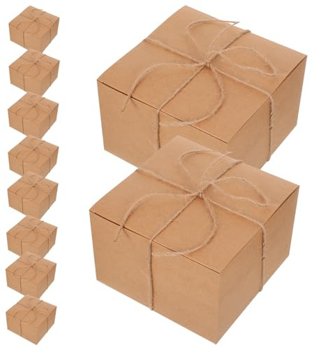 GARVALON 10 Stück Rechteckige Geschenkboxen Leere Verpackungsboxen Rechteckige Geschenkboxen Aus Karton Weiße Papierboxen Kleine Papierboxen