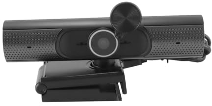 DUZEPA Webcam Full HD avec microphone et haut-parleurs stéréo, caméra d'ordinateur 3 en 1, 1080p, USB Plug and Play, câble de 1,5 m, pour visioconférence et streaming