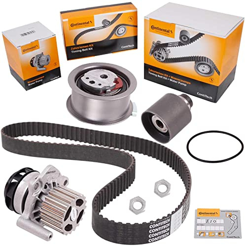 CONTITECH CT1028WP5 Wasserpumpe + Zahnriemensatz Zähnezahl: 120 30 mm mit Dichtung Kompatibel mit VW Golf 4 Schrägheck 1J1 Golf 4 Variant 1J5 Bora Limousine 1J2, SEAT Ibiza III Schrägheck 6L
