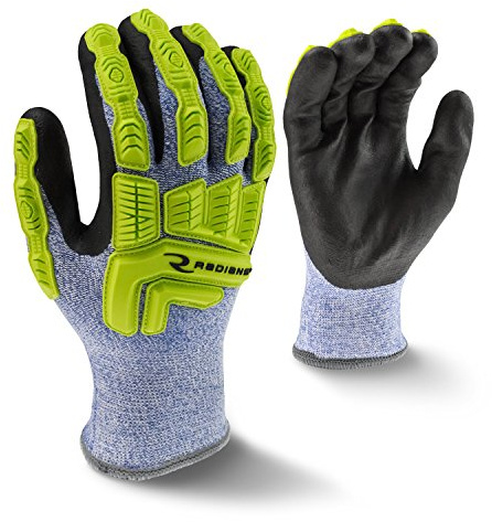 Radians RWG604L Cut Protection Cold Weather Coated Glove, Cut Protection Level A4, Large, Multi