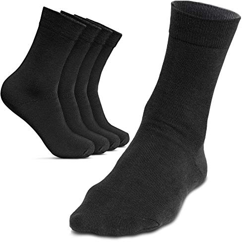 ROYALZ 5 Paar Herren Socken 43-46 Schwarz Business für Anzug Casual und Freizeit Look Anzugsocken Herren-Strümpfe 5er Pack