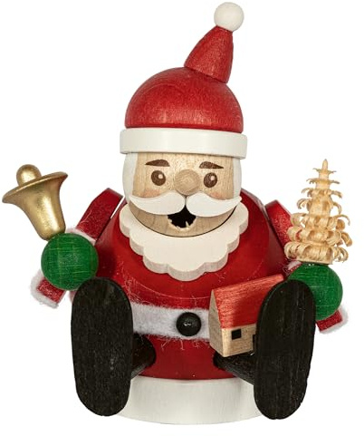 Räuchermännchen Mini sitzend - Weihnachtsmann - 9 cm