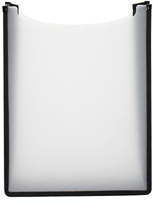 HERMA 19480 Heftbox A4 Schulranzen transparent weiß, oben offen, Kinder Schulheftbox aus Plastik für Schnellhefter, Bücher, Schulhefte, Blöcke & Unterlagen, stabile Heftmappe für den Rucksack