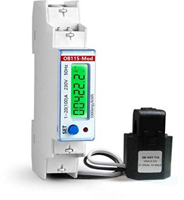 Owen Brothers Metering OB115-MOD - 100AMP MID Electricity Meter with RS485 Modbus. Includes Split Core CT with 3m Cable
