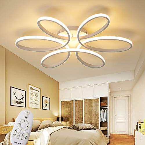 Eurotondisplay XW809-74cm White LED Deckenlampe mit Fernbedienung Lichtfarbe/Helligkeit einstellbar dimmbar A+ LED Wohnzimmerleuchte Deckenlampe Deckenstrahler LED Deckenleuchte