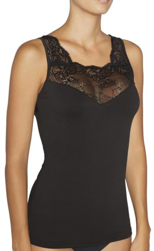 YSABEL MORA - Camiseta Térmica Encaje sin Mangas para Mujer, Ideal para Climas Fríos, Tejido Transpirable y Suave, Ajuste Cómodo, Capas, Ropa Interior Térmica de Primera Clase.