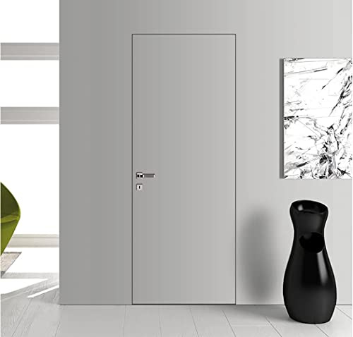 Porte Italiane, Porta Bianca Filo Muro Easy Wall Moderna, con Serratura Magnetica, Installazione Semplice su Muratura o Cartongesso, 70x210 cm, Apertura Sinistra a Spingere e Destra a Tirare
