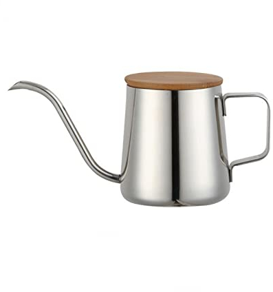 Bollitore per Caffè, Taxually 250ml Caffettiera in Acciaio Inox Bollitore Collo di Cigno Lungo con Coperchio Tè Dispenser per Caffetteria, Cucina, Casa