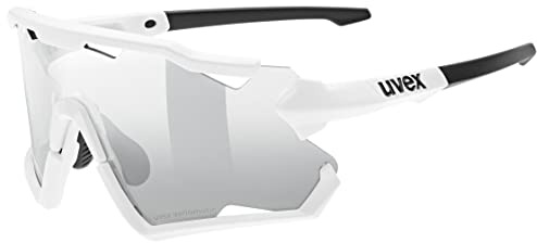uvex sportstyle 228 V - Sportbrille für Damen und Herren - selbsttönend - beschlagfrei - white matt/silver - one size
