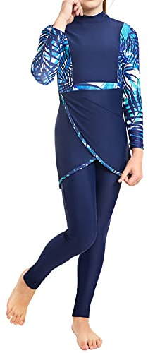 BlueSnow Muslimische Badeanzüge für Mädchen Kinder Burkini Full Cover Bademode Kostüm Badeanzug