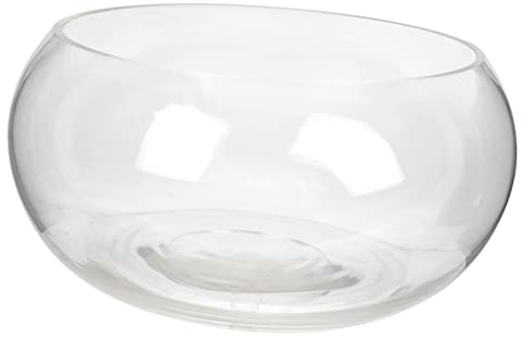 Rundes Glas Fischglas für Büro und Zuhause, Transparentes Aquarium