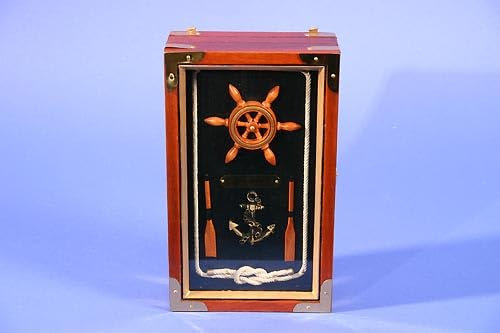 mysale24.de Schlüsselkasten Schlüsselbox aus Holz Maritim Seefahrer Deko
