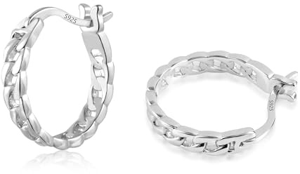 Creolen Ohrring Damen Gold Silber 925 Chunky Minimalist Breit Dicke Creolen | KISSPAT Creolen Ohrringe Damen Gold Silber 925 Chunky Gehämmerte Geometrische Creolen Ohrring Minimalist Schmuck Hypoallergen