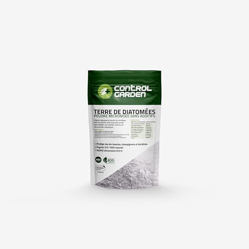 CONTROL GARDEN Terre de diatomée micronisée sans additifs 1KG | 100% écologique, engrais non calciné | Additif alimentaire E-551C pour l'alimentation animale