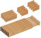Relaxdays Juego Pack Separadores de Cajones Ajustables, 18 Piezas Divisoras Cajoneras, Gavetas, 43,5-57 cm, Bambú, Natural, Nailon, 6x43,5-57x1,5 cm
