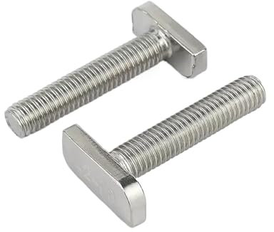 CHATROOM 5 Stück M8 M10 304 Edelstahl T-Schraube/T-Bolzen/Vierkantschraube/23-Kopf-Typ (Color : 5pcs M8X25)