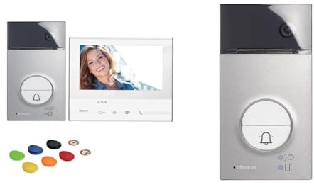BTICINO Flex ONE 2-Draht Videosprechanlagen WLAN Set, mit 2-Draht-Anschluss, 2x Außenstellen & eine Innenstelle, IP54-IK10, 363911 + 343091