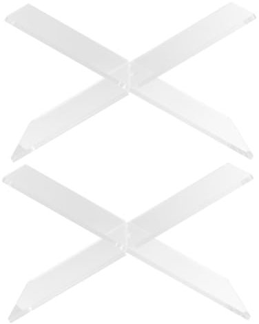 STOBOK 2stücke X-förmiger Buchständer Aus Verstellbarer Leseständer Für Bücher Und Noten Transparenter Und Stabiler Für Zuhause Büro Und Bibliothek