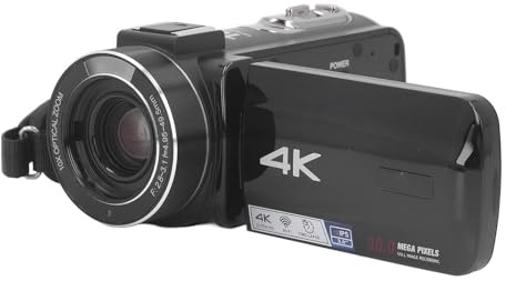 VBESTLIFE 4K-Kamera, Videokamera-Vlogging-Kamerarecorder, FHD 4K 30 MP 3,0-Zoll-Touchscreen, 10-facher Digitalzoom-Camcorder, für Jugendliche, Studenten, Anfänger, Ältere