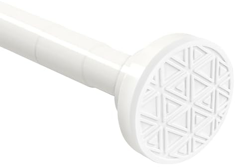 Shower Curtain Rod 60-290cm/23-114inch, Tension Rods for Curtains, Extendable, Nail Free Installation, Non-slip Durable, 304 Stainless Steel, Splice Mounting, for Bathroom Garderobe Kitchen, (White)