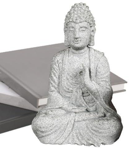 Kleine Buddha-Statue, Skulptur-Dekoration, chinesischer Buddha, sitzend, Zen- , Landschaftsbau, Handwerk, blauer Sandstein, Buddah-Figur für Zuhause, Wohnzimmer, Schreibtisch, Yoga-Dekoration