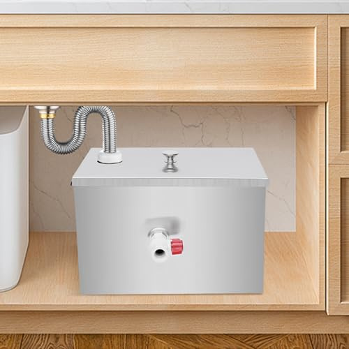 Qussse Séparateur de graisse pour eaux usées - Petit séparateur de graisse - En acier inoxydable - Pour le traitement des eaux usées de cuisine