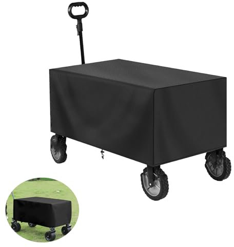Folding Garden Cart Cover - Waterproof, Dustproof Oxford Cloth Protective Cover for Festival Wagon, Cart (97x61x56cm)