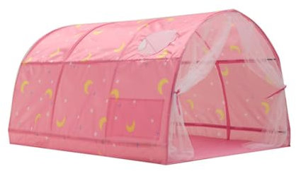 Dosel para Cama Infantil, Tienda de Juegos temática de Espacio con Luna y Estrellas Casa de Juegos para niños pequeños, mosquitera portátil para decoración de Dormitorio