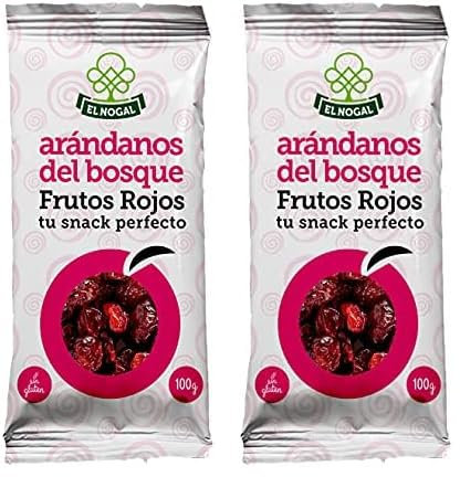 EL NOGAL Frutos Secos Arándanos del Bosque Bolsa, 100 G (Paquete de 2)