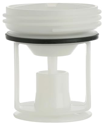Masterpart Washing Machine Drain Pump Filter Kit White Compatible With Whirlpool BIWDWG7148UK, FWDD1071681W Washing Machines