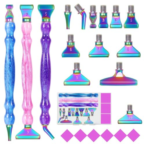 21Pcs Diamond Art Pens Kits, Glitter Diamond Paintings Pens 5D