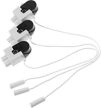 FIXOSHEE Tiranti Per Luci Da Bagno Cordino Di Trazione Leggero a Parete, Set Da 3 Pezzi, Controllo Illuminazione Bagno e Piccoli Spazi Senza Batterie