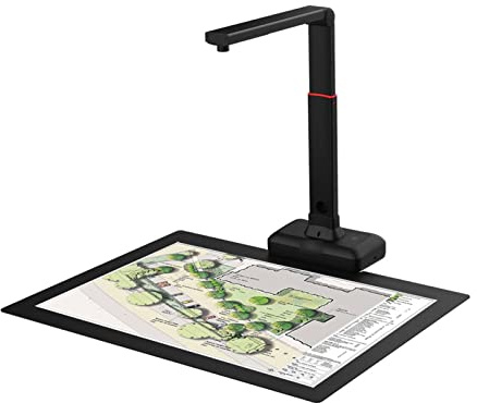 Dokumentenscanner, S21 A2 / A3 Dokumentkamera Großformat über Kopfbuchung & Dokumentscanner 2 3mp. Hohe Auflösung Auto Flatten & Support MultiLanguage