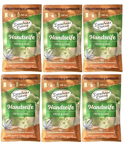 6er Pack Dresdner Essenz Handseife Konzentrat FRESH & CARE, 6x 40g
