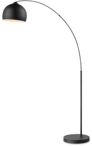 Home Sweet Home Industrial Vintage Stehlampe mit Metallschirm, Schwarze Bogenlampe für Wohnzimmer | Höhe 172cm | LED-Lichtquelle Inkl. | Fußschalter Bedienung