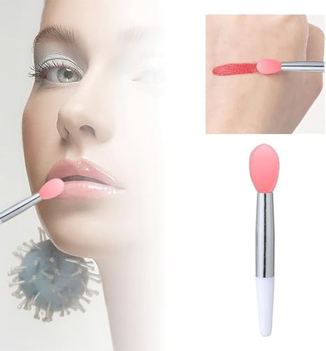 Aplicador de lápiz labial, aplicador de labios de silicona, mini pincel de labios, pincel de labios, pincel de labios, pincel de maquillaje pequeño (C, talla única)