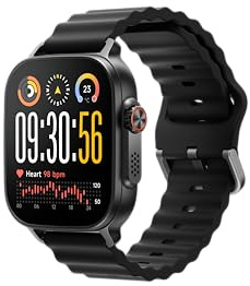 realme Watch 5 Smartwatch Donna Uomo, 1.97 AMOLED Orologio, Chiamate Bluetooth, 108+ Modalità Fitness Smart Watch, GPS, Contapassi/Cardiofrequenzimetro/Sonno/NFC/IP68, Batteria 16 Giorni, Nero