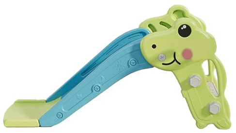Kinderrutsche, Zusammenklappbare Kleinkindrutsche, Stabile Struktur aus Kunststoff für Zuhause (Green)