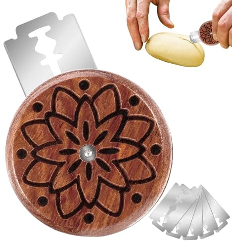 Tagliabotte per Pane | Taglierino in Legno di Precisione per Sfoglie Fatte in Casa,Accessorio per Incisione con Lama - Per Taglio Preparazione Lievitazione Panificazione Professionale