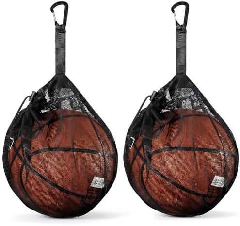 EduPlayte Zaino Rete Porta Palloni, 2 Sacca con Tasca a Zip, Zaino per Palla Portatile, Rete da Calcio, Rete da Pallavolo, Rete per Palloni, Rete da Calcio per Palloni, Borsa da Pallone