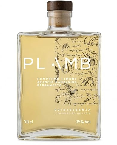 PLAMB® - Liquore artigianale agli agrumi mediterranei con bergamotto, limone, arancia, mandarino e pompelmo, ottenuto da infusione di scorze fresche per degustazione liscia, cocktail - 700ml