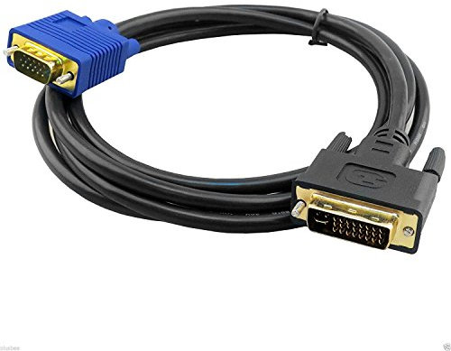 ULTRICS DVI to VGA Cable 3M, VGA to DVI Cable, DVI-I 24+5 to VGA Lead, Male to Male Digital Video Adapter Converter Gold Plated Support 1080P For Monitor, TV, PC, Laptop, Gaming, HDTV And Projector