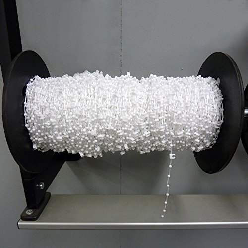 Easy-Shadow - 40 Stück Clips mit Kette / Verbindungskette für Lamellenvorhang Stofflamellen Breite 127 mm - Vertikal Lamellen Vorhang / Vertikal Jalousie / Vertikaljalousie / Vertikal-Anlage / Vertikalanlage / Vorhang-Lamellen 127mm - weiß