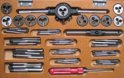 British Association Kit complet de tarauds et filières 0 BA à 10 BA